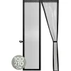 O'DADDY Deurgordijn Deluxe FIBER - Magnetisch Vliegengordijn 100x210 Zwart