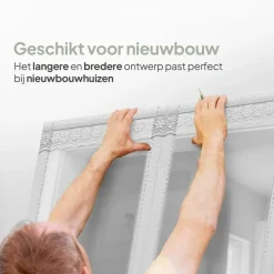 Raam En Deurhorren-O'DADDY Deurgordijn Deluxe FIBER 85x205 - Magnetisch Vliegengordijn Wit