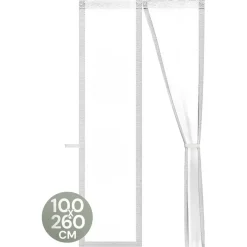 Raam En Deurhorren-O'DADDY Deurgordijn Deluxe FIBER 100x260 - Magnetisch Vliegengordijn Wit