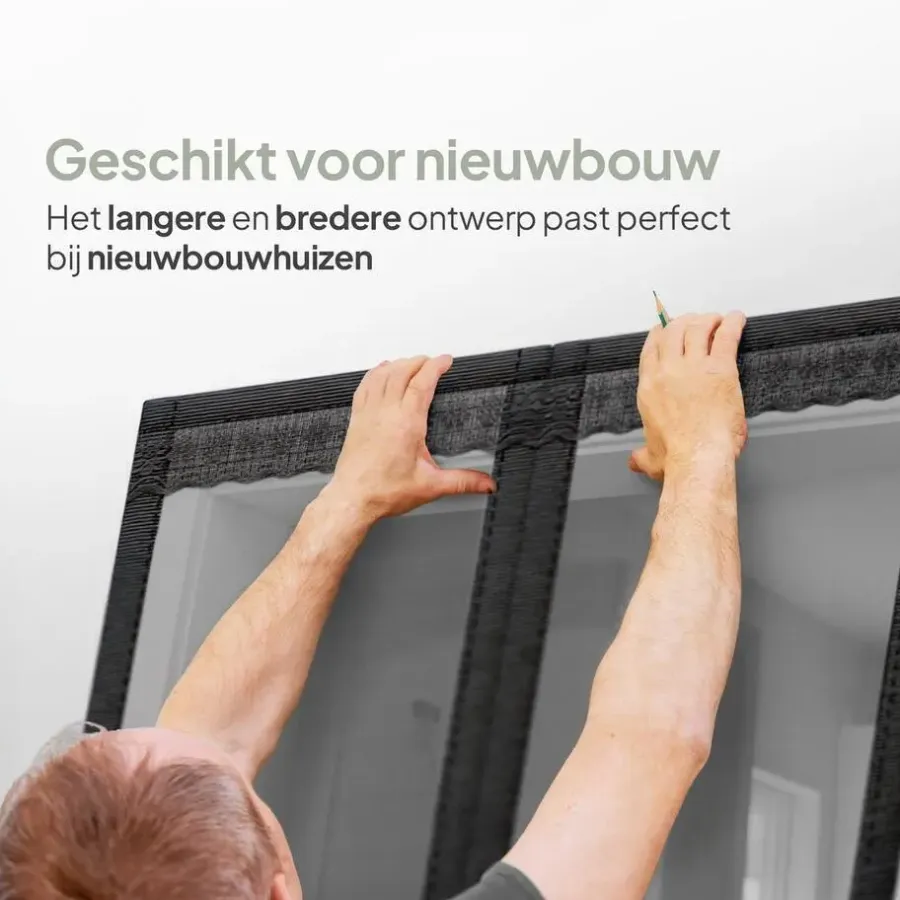 O'DADDY Deurgordijn Deluxe FIBER - Magnetisch Vliegengordijn 92x220 Zwart