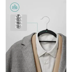 O'DADDY Fluwelen Kleerhangers - 40 Stuks - Antislip - Zwart