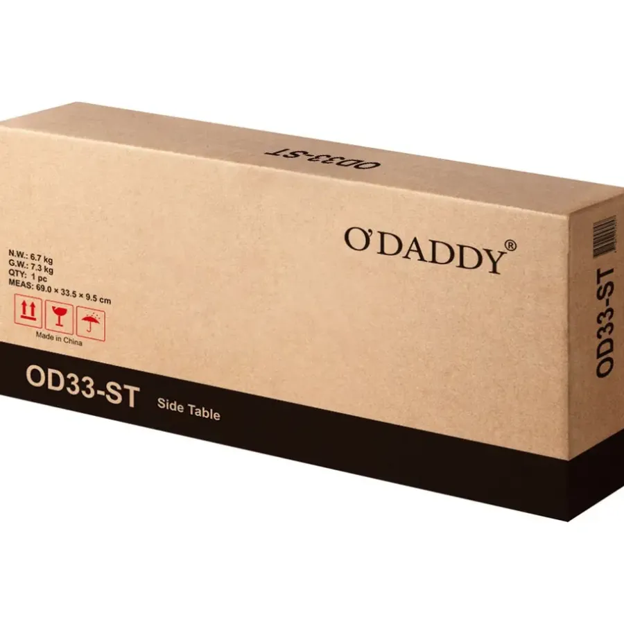 Sidetables-O'DADDY Industriële Wandtafel - 2 Gaasplanken - 60x30x60 cm - Zwart