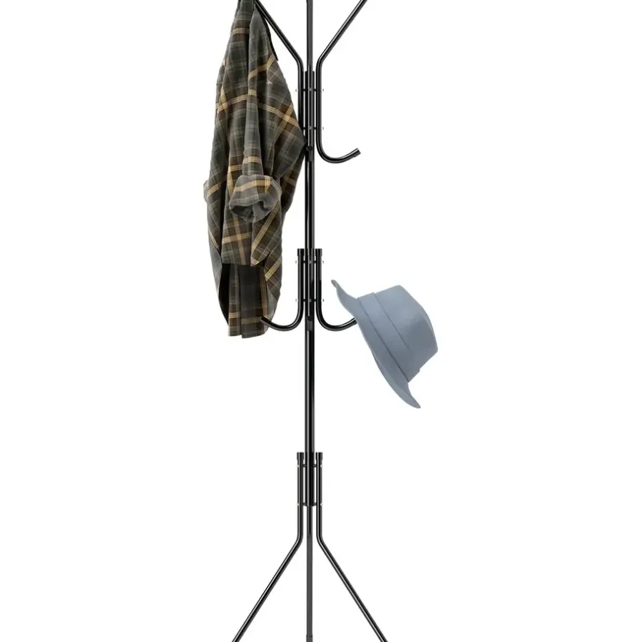 Kapstokken-O'DADDY ® Kapstok Staand - Opbergrek - 12 Haken - Vrijstaand Garderoberek