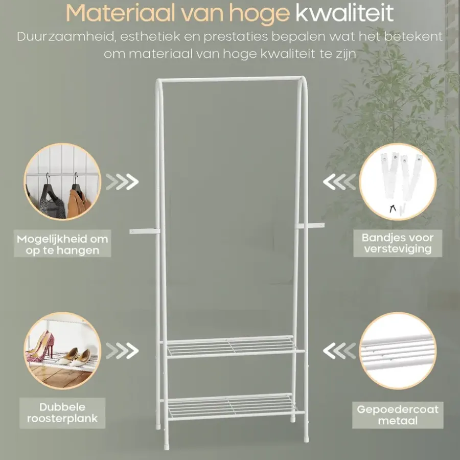 Kledingrekken|Kledingrekken-O'DADDY Kledingrek Staand - Garderoberek met Kledingstang