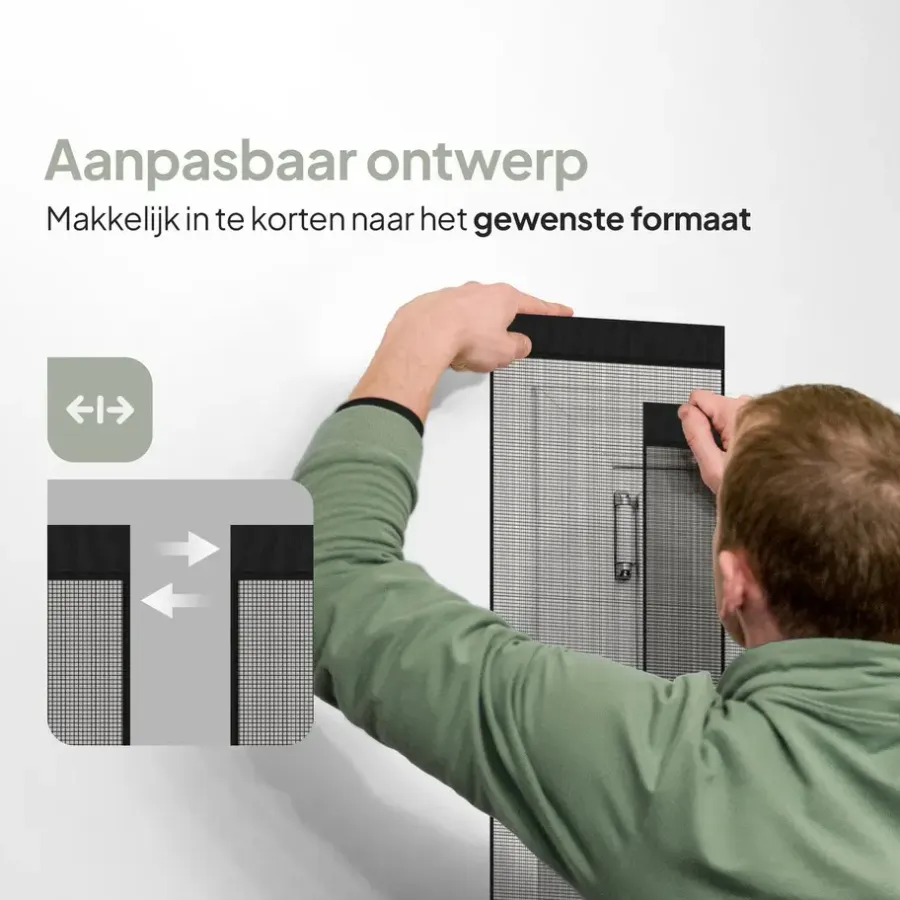 Raam En Deurhorren-O'DADDY Lamellenhor - 100x260 cm - Deurgordijn zwart
