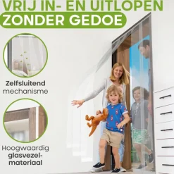 Raam En Deurhorren-O'DADDY Lamellenhor 150x260 - Deurgordijn - wit