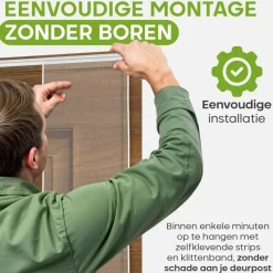 Raam En Deurhorren-O'DADDY Lamellenhor 150x260 - Deurgordijn - wit