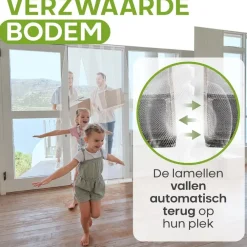 Raam En Deurhorren-O'DADDY Lamellenhor 150x260 - Deurgordijn - wit