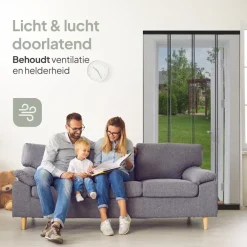 O'DADDY Lamellenhor 118x260 - Deurgordijn - zwart