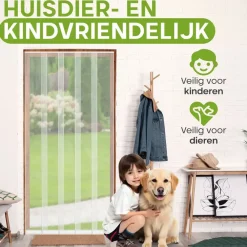 Raam En Deurhorren-O'DADDY Lamellenhor 100x260 - Deurgordijn - wit