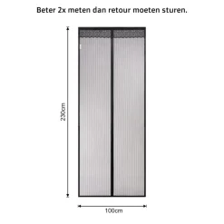 O'DADDY Magnetisch Vliegengordijn - Deurgordijn 100x230cm - Zwart