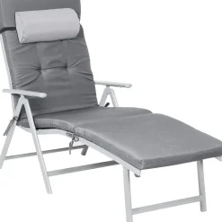 Ligbedden-O'DADDY Opvouwbaar Ligbed met Hoofdsteun - 183x60x39 cm - Grijs