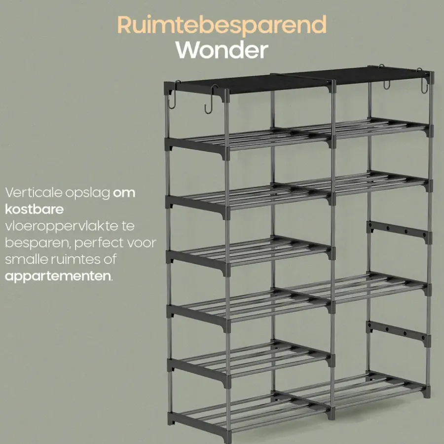 O'DADDY Schoenenrek 7 laags dubbele rij