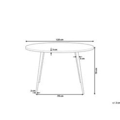 Beliani ODEON - Eettafel - Grijs - 120 x 120 cm - MDF