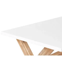 Tuinsets-Beliani OLBIA - Tuinset voor 6 stoelen - Wit/Beige - Vezelcement