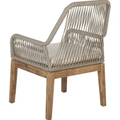 Tuinsets|Tuinsets-Beliani OLBIA - Tuinset voor 4 Vierkant - Grijs/Beige - Vezelcement