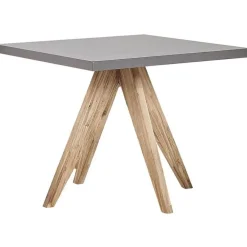 Tuinsets|Tuinsets-Beliani OLBIA - Tuinset voor 4 Vierkant - Grijs/Beige - Vezelcement