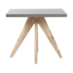 Tuinsets|Tuinsets-Beliani OLBIA - Tuinset voor 4 Vierkant - Grijs/Beige - Vezelcement