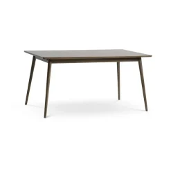 Rechthoekige Eettafels|Houten Eettafels-Leen Bakker Olivine Boas Verlengbare Houten Eettafel 150 cm - Gerookt Eiken