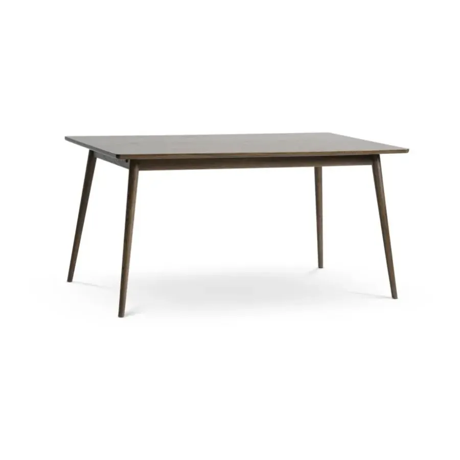 Rechthoekige Eettafels|Houten Eettafels-Leen Bakker Olivine Boas Verlengbare Houten Eettafel 150 cm - Gerookt Eiken