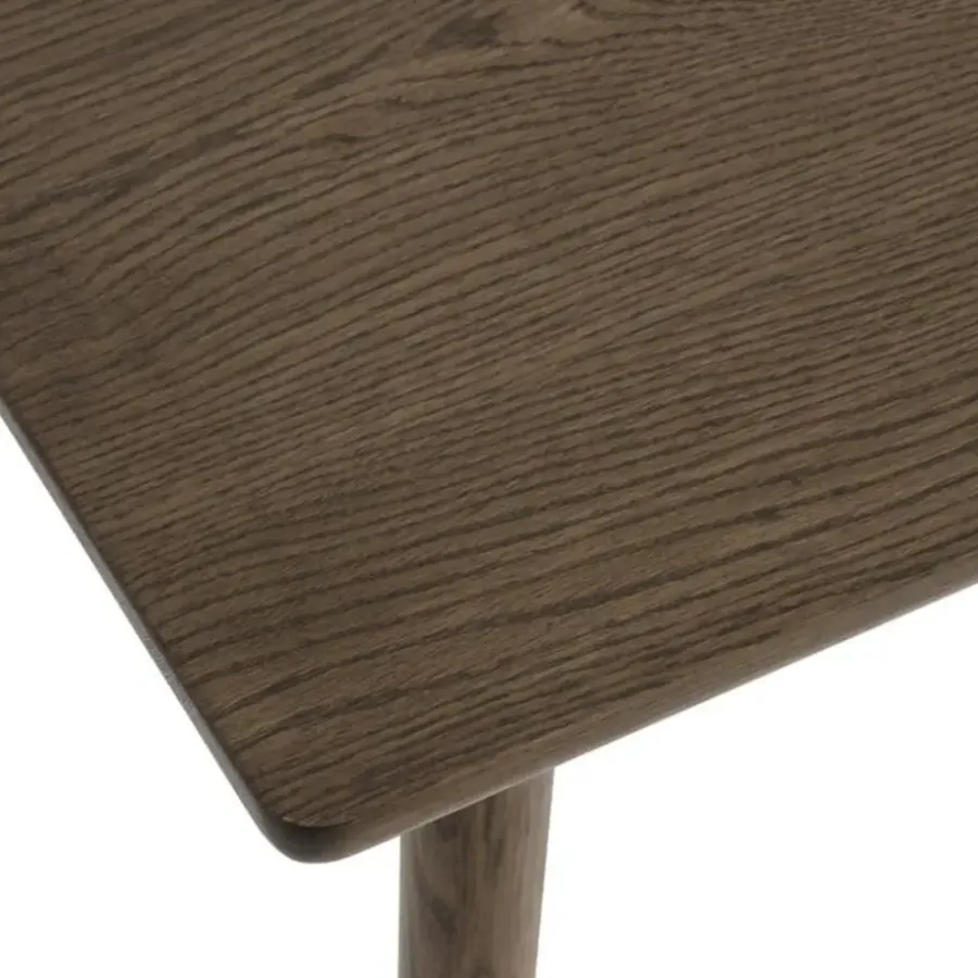 Rechthoekige Eettafels|Houten Eettafels-Leen Bakker Olivine Boas Verlengbare Houten Eettafel 150 cm - Gerookt Eiken