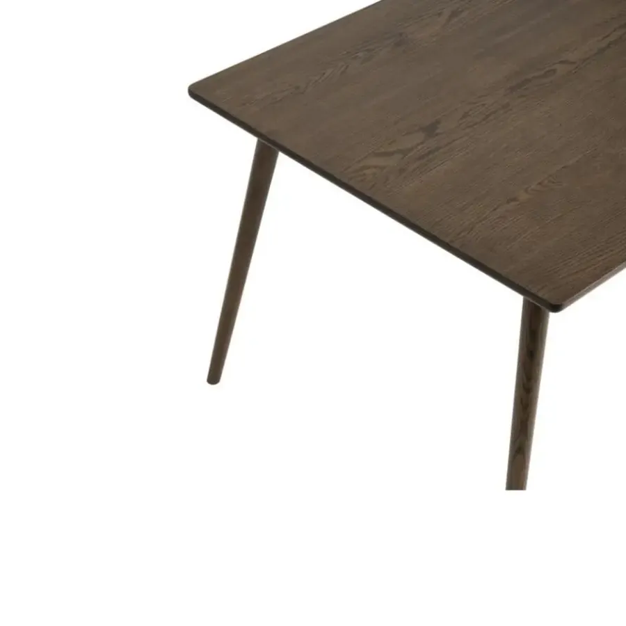 Rechthoekige Eettafels|Houten Eettafels-Leen Bakker Olivine Boas Verlengbare Houten Eettafel 150 cm - Gerookt Eiken