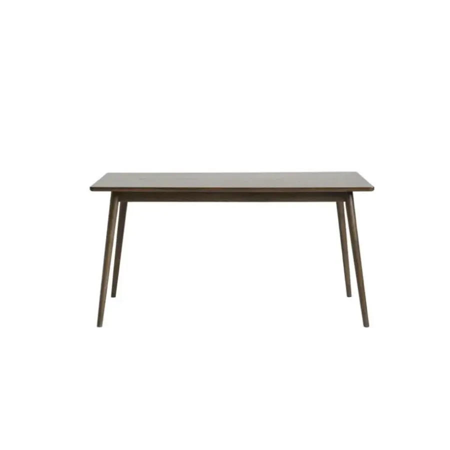Rechthoekige Eettafels|Houten Eettafels-Leen Bakker Olivine Boas Verlengbare Houten Eettafel 150 cm - Gerookt Eiken