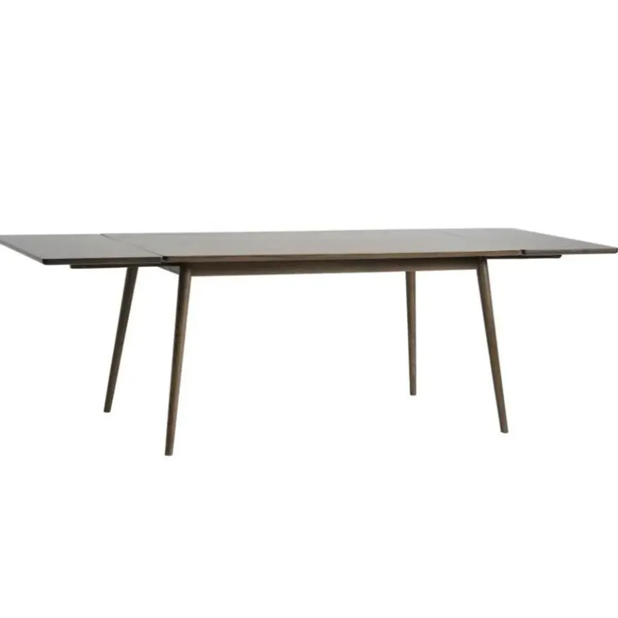 Rechthoekige Eettafels|Houten Eettafels-Leen Bakker Olivine Boas Verlengbare Houten Eettafel 150 cm - Gerookt Eiken