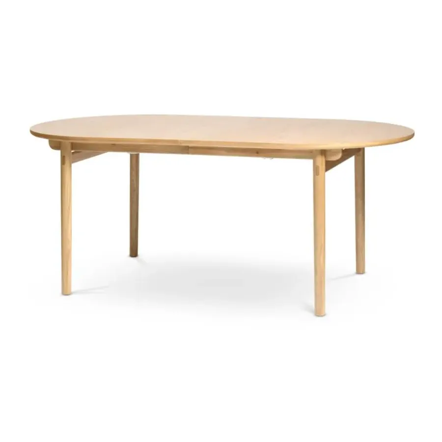 Leen Bakker Olivine Kjeld Verlengbare Houten Eettafel 190 cm - Naturel