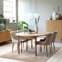 Leen Bakker Olivine Kjeld Verlengbare Houten Eettafel 190 cm - Naturel