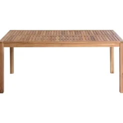 Tuintafels-Beliani OMBRIANO - Tuintafel - Lichtbruin - 180 x 90 cm - Acaciahout