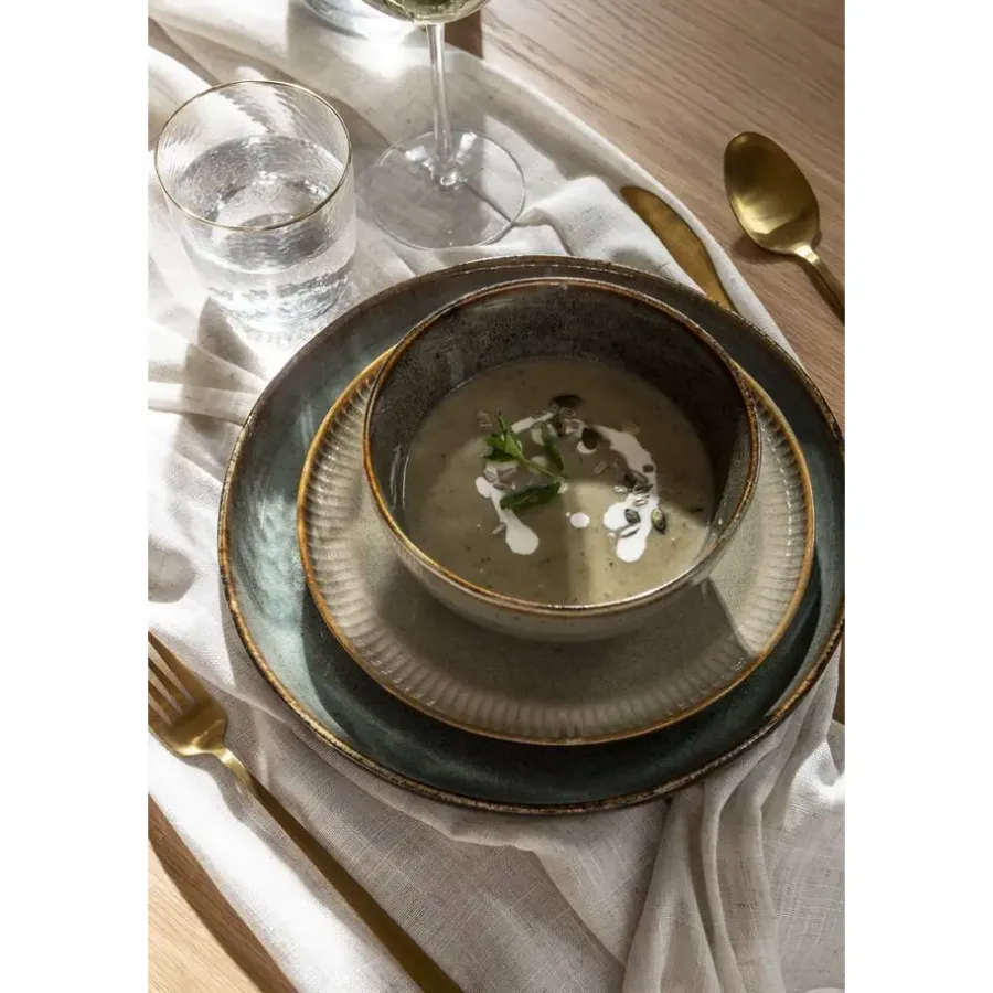 Leen Bakker Ontbijtbord Camille - beige - stoneware - Ø22 cm