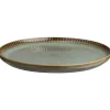 Leen Bakker Ontbijtbord Camille - groen - stoneware - Ø22 cm