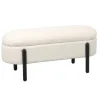 Giga Meubel Opbergbank Stof Beige - Met Opbergruimte - 108x41x48cm - Vieve