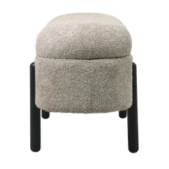 Giga Meubel Opbergbank Stof Taupe - Met Opbergruimte - 108x41x48cm - Vieve