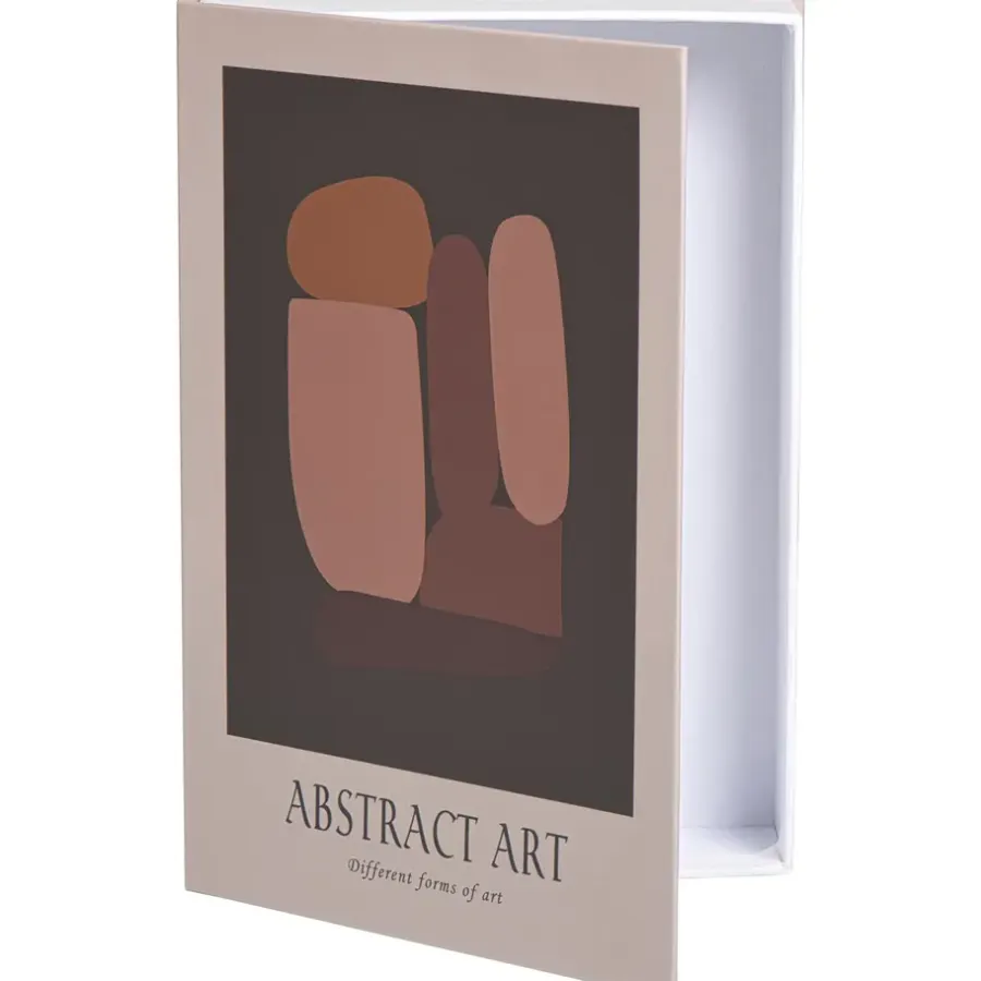 Leen Bakker Opbergboek Abstract Art - beige - 5x23x16 cm
