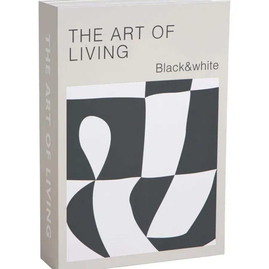 Beelden-Leen Bakker Opbergboek Art of Living zwart/wit - 5x23x16 cm
