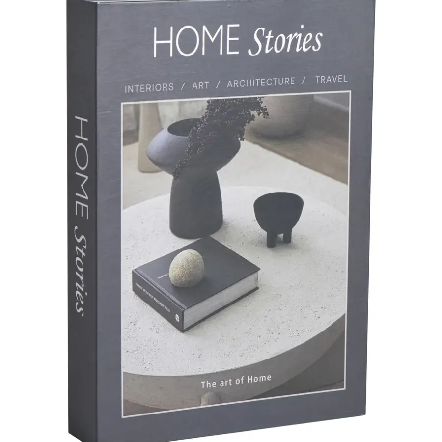 Leen Bakker Opbergboek At Home - zwart - 5x30x21 cm