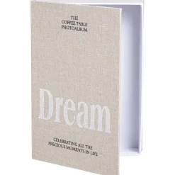 Leen Bakker Opbergboek Dream - naturel - 5x23x16 cm