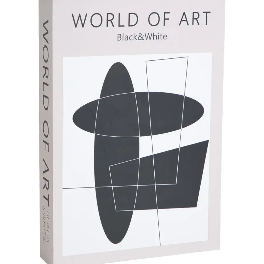 Beelden-Leen Bakker Opbergboek World of Art zwart/wit - 5x30x21 cm