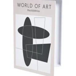 Beelden-Leen Bakker Opbergboek World of Art zwart/wit - 5x30x21 cm