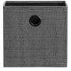 Leen Bakker Opbergbox Kenzi linnen - antraciet - 31x31x31 cm