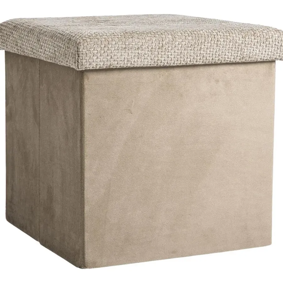 Opbergboxen-Leen Bakker Opbergbox opvouwbaar - bruin - 38x38x38 cm