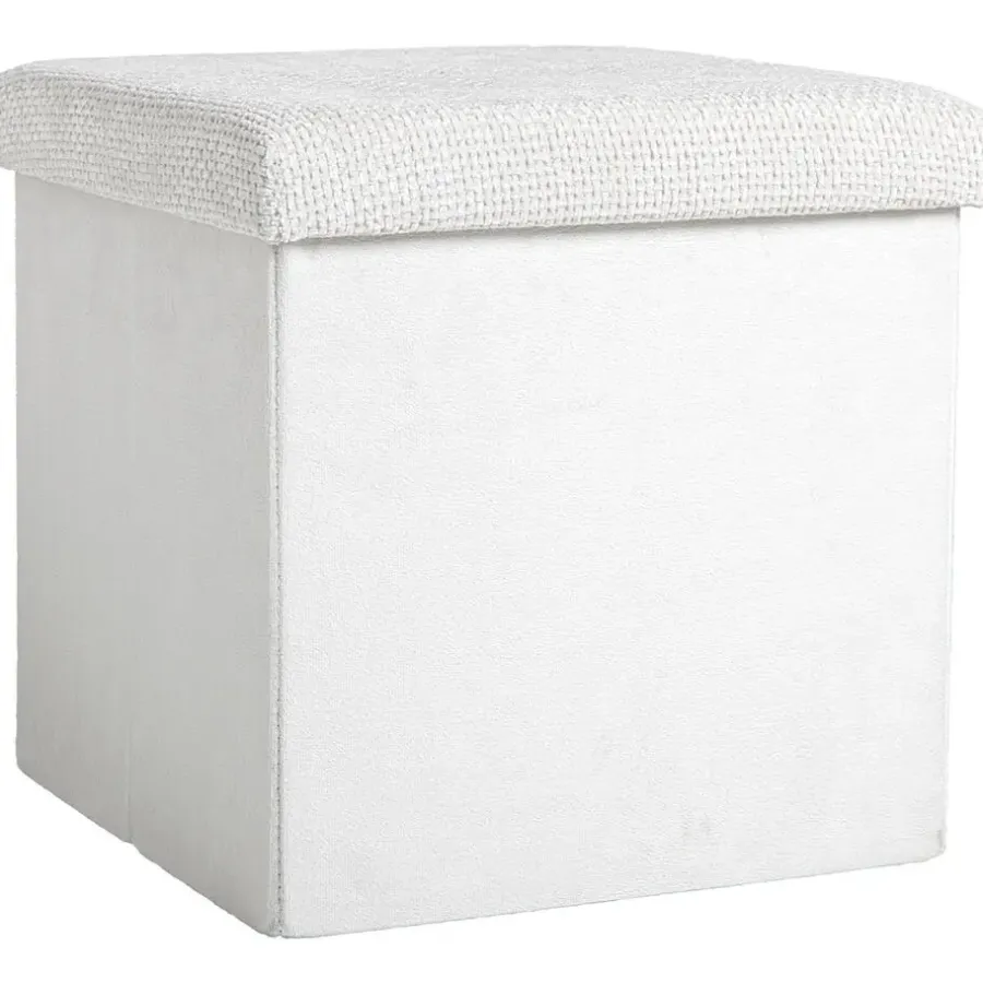 Opbergboxen-Leen Bakker Opbergbox opvouwbaar - off-white - 38x38x38 cm