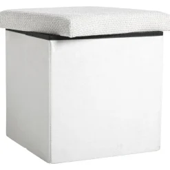 Opbergboxen-Leen Bakker Opbergbox opvouwbaar - off-white - 38x38x38 cm