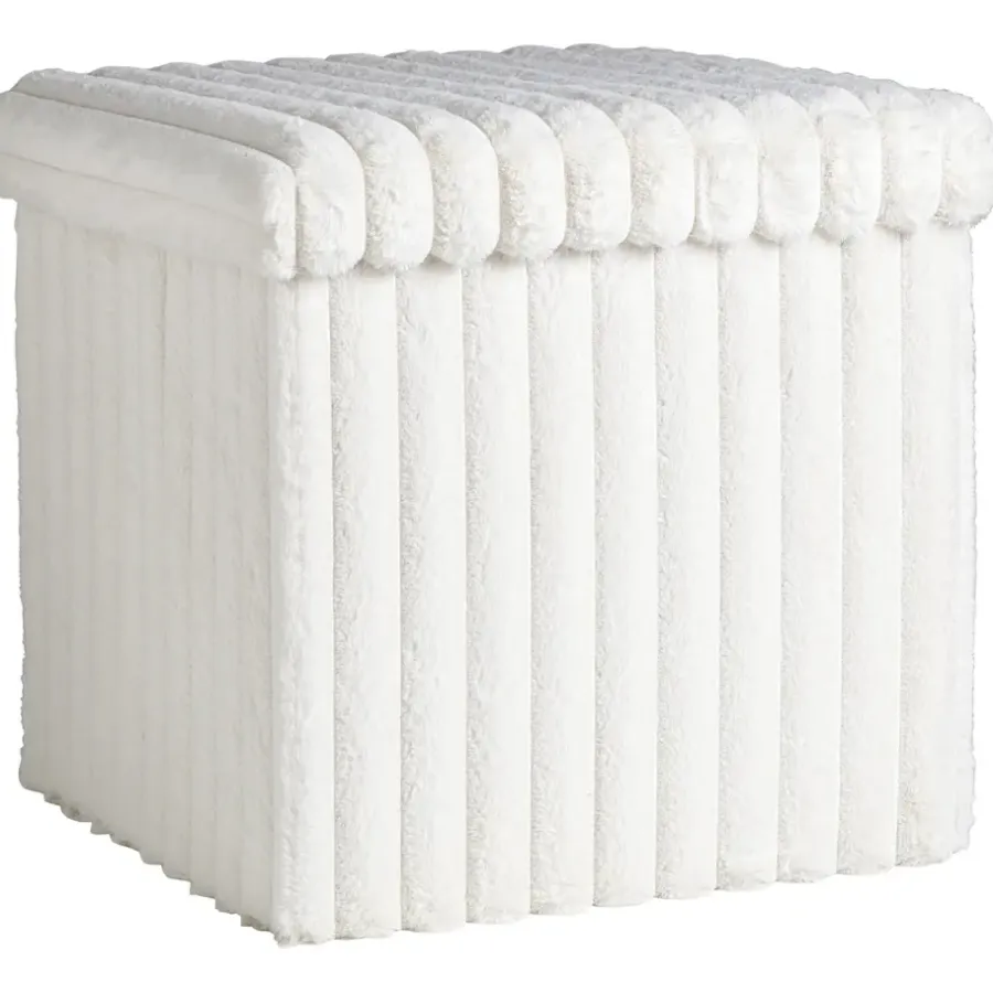 Opbergboxen-Leen Bakker Opbergbox opvouwbaar Fluffy off-white - 38x38x38 cm