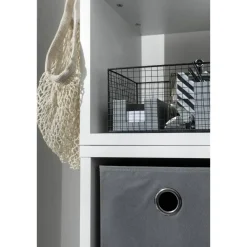 Leen Bakker Opbergbox Parijs - grijs - 31x31x31 cm