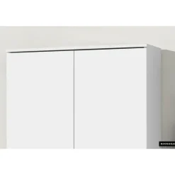 Rousseau Opbergkast Ray 80cm met 2 deuren en 4 legplanken - wit