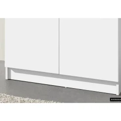 Rousseau Opbergkast Ray 80cm met 2 deuren en 4 legplanken - wit