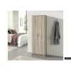 Rousseau Opbergkast Ray 60cm met 2 deuren en 4 legplanken - sonoma eik
